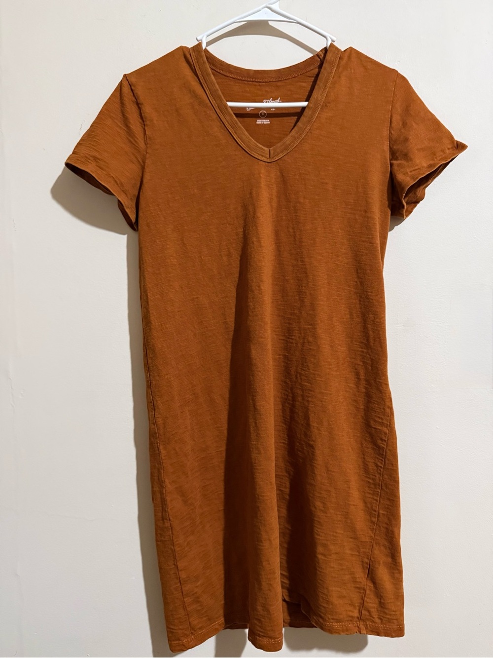 Universal Thread Midi T-Shirt Dress in Rust Orange